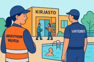 Kirjaston ja uimahallin järjestyksenvalvonta ja vartiointi